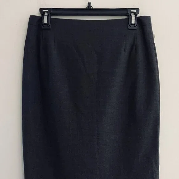 MM LAFLEUR Women’s Gray Pencil Skirt Wool Blend Size 8 - Picture 3 of 8